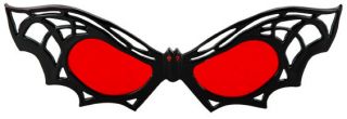 Gothic Bat Sunglasses Black Red Lenses Vampiress Diva
