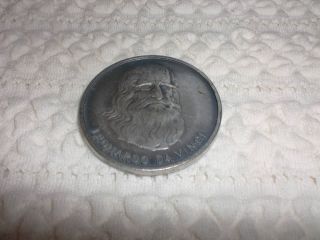 Leonardo Da Vinci Concept of Manned Flight 1490 Medal/Coin Pewter? 1 1