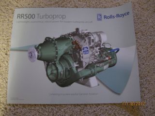 2009 Rolls Royce RR500 Turboprop Engine Promo Poster