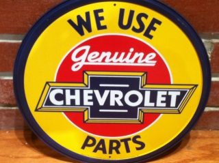 1960s Chevy Genuine Parts Metal Sign Vintage Antique Barn Find Style