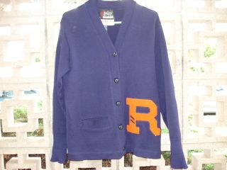 Vintage Letterman Letter R Varsity School Sweater by Whiting