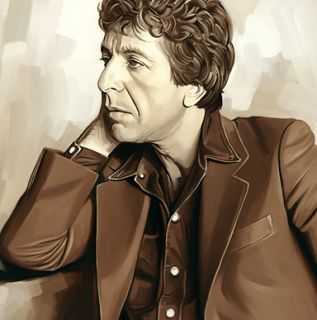Leonard Cohen Original Music Poster Canvas Art Painting
