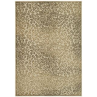 Paradise Leopard Cream Carpet Area Rug 2 7 x 4