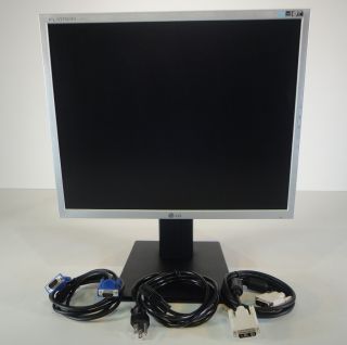 19 Flat Screen Monitor LG Flatron L1952H SF w DVI D D Sub Power Cord