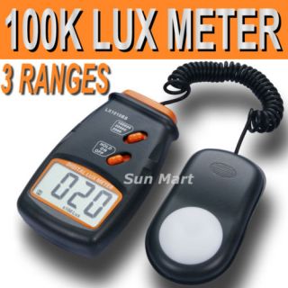 Digital Light Meter 100000 Lux LCD Lab Photo Camera