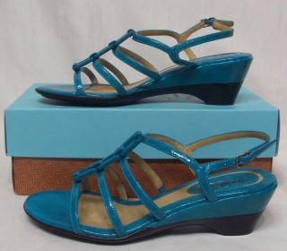 Life Stride $54 99 Turquoise Strappy Link Sandal Heels 8