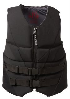 Throttle Adult Black Hinged Neoprene Large Life Jacket Vest