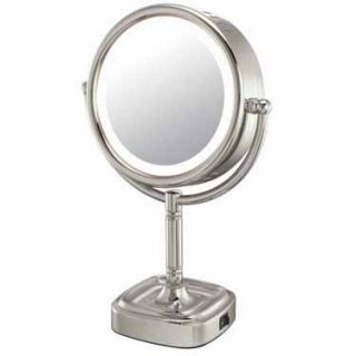 5X Magnifying Lighted Bathroom Pedestal Vanity Makeup Mirror CLEARANCE