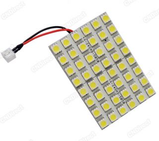 Car Interior 48 5050 SMD LED Light Lamp Panel T10 Dome Adapter