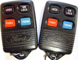 LOT OF TWO Lincoln Mark Series KEYLESS REMOTE ENTRY KEY FOB ALARM