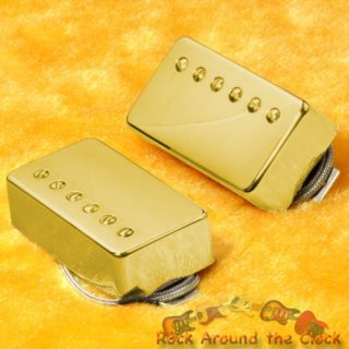 Lindy Fralin Pure PAF Humbucker Pickups New Set Gold Covers