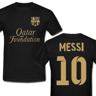 FC Barcelona Lionel Messi 10 2013 Font Men Black T shirt Size S M L XL