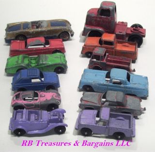 Lot of 12 Tootsie Toy Cars Trucks