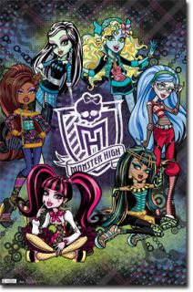 MONSTER HIGH POSTER   22 x 34 SHRINK WRAPPED   CARTOON ANIMATED CAST