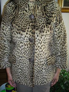 Vintage Leopard Lippi Cat Fur Jacket Animal Print Unique