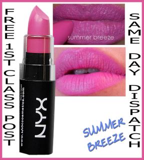NYX Matte Lipstick Summer Breeze Bubblegum Pink BN