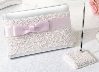 Lillian Rose Pink Sequins Wedding Guest Book Pen Set