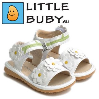 Little Blue Lamb Girls Kids Leather Childrens Squeaky Shoe Sandals Sq