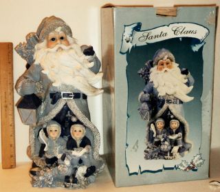 Lincolnshire Christmas Collection 14” Blue Dressed Santa Claus w