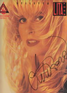 Lita Ford Autograph Steletto Song Book The Runaways