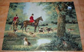 Fox Hunt Which Way Did He Go Grande Tapestry Wall Hanging Linda Picken