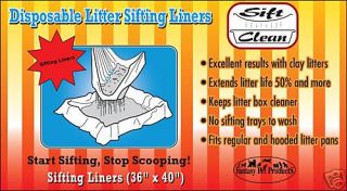 Sift Clean Sifting Sifter Cat Litter Box Pan Liners 3mo