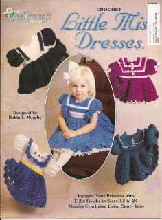 Little Miss Dresses Crochet Patterns Frilly See Pics