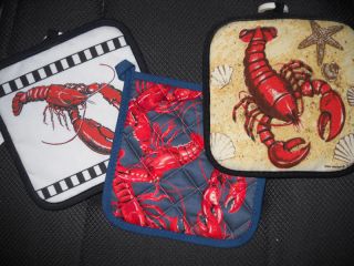 Designs of Red Lobster Potholders New Fun