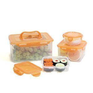 Lock & Lock BPA Free 8 Pc Picnic Lunch Box Food Storage Containers