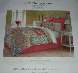 Liz Claiborne Avril Floral Full Queen Comforter Skirt Shams Drapes