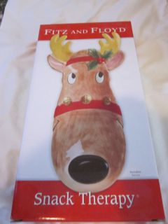 2005 Fitz and Floyd Reindeer Server Snack Therapy