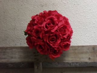 Candy Apple Red Roses Wedding Flowers Bouquets