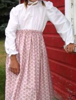 Girl Old Fashioned Historical Pioneer Prairie Skirt New