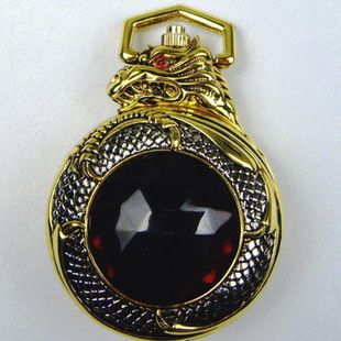 New Fashion The First Golden Quartz Loong Pocket Watch Chain