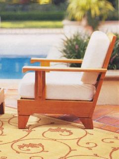 Wood Deep Seater Sofa Lounge Chair Outdoor Garden Patio New