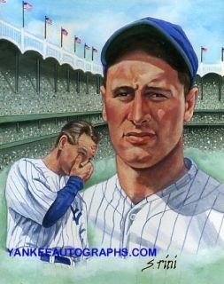 Lou Gehrig Original Susan Rini Yankees Artwork 1 1