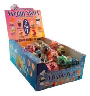 Original Gourmet CSDB 48 48 Packs Swirl Cream Lollipop Cherry
