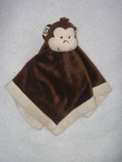 Security Blanket Baby Lovey Lovie Brown Cream Ivory Blankie