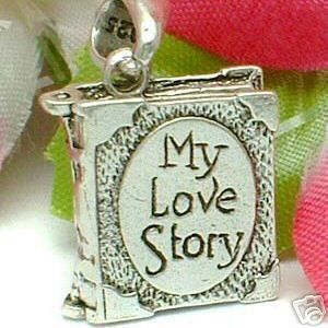 925 Sterling Silver My Love Story Book Locket Pendant
