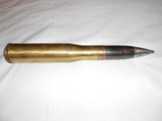 Vintage WWII Artilery Shell Bullet 1942 37mm M17  U s Trench