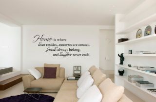 Home Is Where Love Resides Quote Vinyl Wall Decal Sticker Art Decor