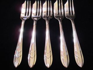 Vintage Loxley Silver Plate Pastry Forks Signed EPNS Sheffield