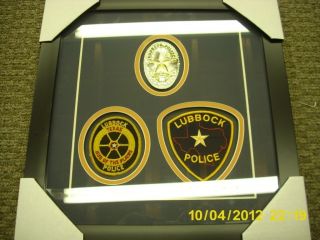 Obsolete Lubbock Texas Police Badge Custom Framed Trade