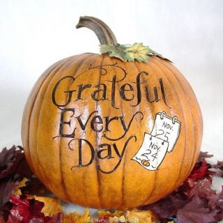 The Salem Collection Grateful Every Day Carved Resin Thanksgiving