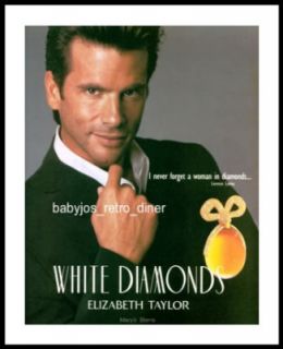 Elizabeth Taylor Lorenzo Lamas White Diamonds Ad Advertisement 1998
