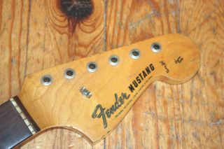 1965 1966 Fender Mustang Neck Rosewood B Width
