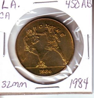 Los Angeles CA 450AB Boxing 1984 Olympic Transit Token UNC