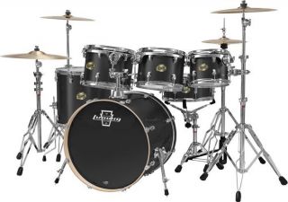 Ludwig Element 5 Piece Power Shell Pack with Free 10x8 Tom Black
