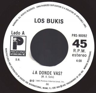 Los Bukis Fijate Fijate A Donde VAS 45 RPM Profono