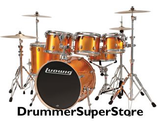 Ludwig Element PVC 5 Piece Drum Set with Hardware 20 LCE520P 5
